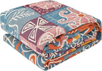 Boho Throw Blanket for Bed - 100% Pure Cotton Ultra Soft Rustic Quilt - Farmhouse Decor Bed Blankets, All Season Rustic Throw for Sofa Couch Chair(80''x 90'', Art Squares)