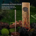 Lavender Incense Sticks – 7 Natural Incense Sticks for Meditation, Spiritual Use and Stress Relief Gifts, Handmade for Air Purification