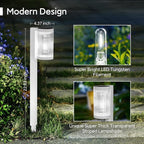 Solar Pathway Lights Outdoor, 6 Pack Upgraded Outdoor Solar Lights for Outside Super Bright Up to 12Hrs, IP65 Waterproof Solar Garden Lights for Yard Landscape Path Walkway Decoration(Cool White)