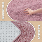 Shag Area Rug for Bedroom 4x6,Blush Fluffy Area Rugs for Living Room,Soft Fuzzy Rug Non-Shedding Indoor Plush Carpet for Kids Bedroom Nursery Dorm Home Decor