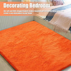 Shag Area Rug for Bedroom 5x8,Orange Fluffy Area Rugs for Living Room,Soft Fuzzy Rug Non-Shedding Indoor Plush Carpet for Kids Bedroom Nursery Dorm Home Decor