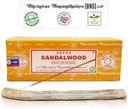 Satya Sandalwood Incense Sticks 250 gm Pack, Nagchampa Scent, Includes Raajsee Incense Holder