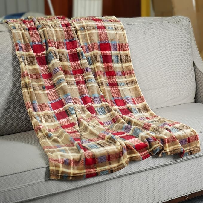 MERRYLIFE Throw Blanket Plaid| Ultra-Plush Soft Colorful | Decorative Couch Travel Love Urban Throw Blanket(40" 50", Love Urban)