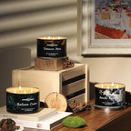 Smoke Vanilla Scented Candles, 18oz Soy Candles Non Toxic 4-Wick Large Candle Jars, Over 50 Hours of Burning Time, Ideal for Gifting, Events, Home Decor