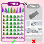 3P Purple Green Gold Foil Fringe Metallic Tassel Streamers Banner Tassel Garland for Parade Floats, Bachelorette, Wedding, Birthday, Halloween, Christmas, Bridal/Baby Shower Party Decorations