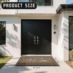 Yimobra Welcome Mat, Heavy Duty Sturdy Door Mats for Home Entrance Outdoor Indoor, Front Doormat for Outside Patio Floor Entry Porch Garage Office, Waterproof, Low Profile, 60 x 36, Beige Brown