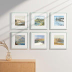 Vittanly 12x12 Picture Frames Set of 9, Shatter Resistant Plexiglass, Display 8x8 Pictures with Mat or 12x12 without Mat, Photo Frames for Wall Mount, Engineered Wood, Vintage Green