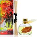 LOVSPA Reed Diffuser Set, Sugar & Spice Scented Oil Diffuser with Sticks, Home Fragrance Accessories for Bathroom Shelf Decor, Aroma Diffusers for Home or Office Fall Decor, USA Made