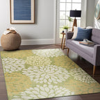 Beverly Rug Outdoor Rug 9x12 Modern Exotic Tropical Leaf Area Rugs for Indoor and Outdoor Patio Deck Porch Garden Water Resistant Washable Outside Carpet (9 x 12 Green)