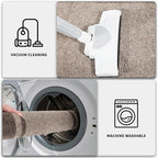 PURRUGS Dirt Trapping Door Mat 24" x 70", Non-Slip/Skid Machine Washable Entryway Rug, Shoes Scraper, Area Rug, Super Absorbent Welcome Mat for Muddy Wet Shoes and Paws, Beige & Grayish Brown