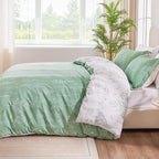Love's cabin Sage Green Comforter Set Twin - Twin XL Size Comforter Set Dorm Bedding, 2 Pieces Cute Floral Bedding for Women, Soft Reversible Flowers Comforter, 1 Comforter & 1 Pillow Sham