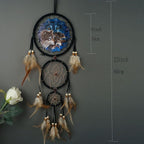 Remorelt Wolf Eagle Bear Dream Catcher Bedroom Wall Decor, Christmas Home Decoration, Room Accessory, White Moon Feather Decoration - Unique Home Craft Wall Pendant (DC08 6Inch Find 12 Wolves)