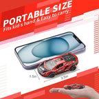 KIDAMI Pull Back Cars for Kids, Die Cast Metal Toy Cars Playset with Door Openable, Vehicles Race Toys for Toddlers, Boys, Girls’ Educational Play (4 Pack)