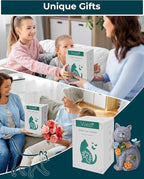 Solar Garden Statues Outdoor Decor, 6 LED Cat Flowers Butterfly Figurine Lights, Waterproof for Balcony Patio Porch Lawn Yard Ornament Art - Gift Ideas for Housewarming Gardening Grandma Women