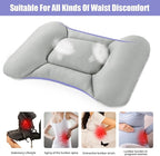 BALAPET Breathable Lumbar Support Pillow for Bed, Adjustable Shredded Memory Foam Lumbar Pillow for Sleeping, Relieve Back & Lumbar Pressure Perfect for Office Chairs Car Seats Beds