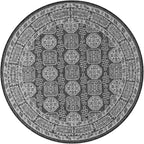 Keen Home Design Terrace Outdoor Round Rug - 5ft Round Washable Indoor/Outdoor Rug for Patio, Kitchen, Balcony, Beach, Garden, Deck and Porch, Size: 5'3" Round