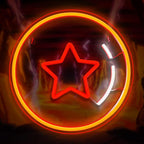 Anime Neon Sign, One Star Ball Neon Signs for Wall Decor, Dimmable Acrylic Neon Lights for Bedroom Livingroom Game Room Man Cave Birthday Party Decorations Gift