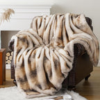 BATTILO HOME Luxury Mink Faux Fur Throw Blanket, Large Soft Cozy Warm Fur Blanket for Bed, Sofa, Couch, Chair, Thick Fur Throw and Blankets for Home Decor, 60"x80"