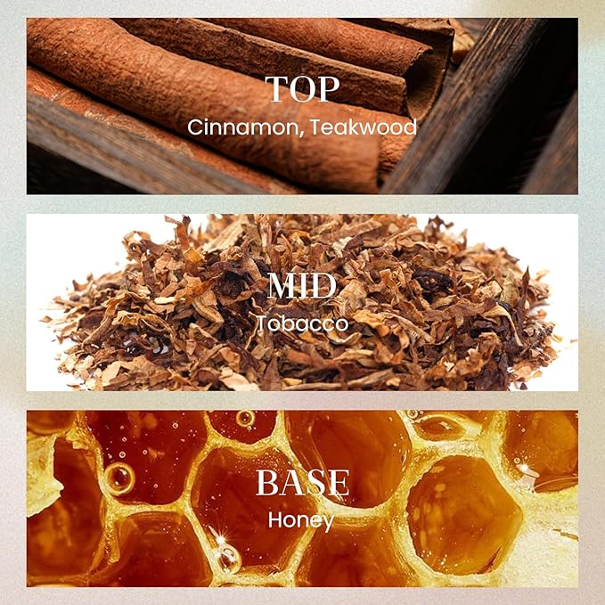 M&SENSE 6.3 oz Large Reed Diffuser Set | Tobacco Teakwood Scent Oil Diffuser with Sticks | Hotel Collection Non-Toxic Essential Oil |for Bedroom Bathroom Living Room