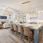 72 Inch Brass Rectangle Wagon Wheel Chandeliers, Gold Chandelier for Dining Room Over Table, Modern Crystal Long Chandelier for High Ceiling, Farmhouse Large Linear Chandeliers for Kitchen Island