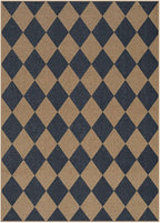 Lahome Checkered Easy Jute Washable Rug, 5x7 Area Rugs for Living Room Nature Large Dining Room Carpet, Farmhouse Geometric Non Slip Indoor Outdoor Carpet for Home Office Bedroom Backyard Patio