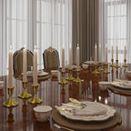 12PCS Brass Gold Taper Candle Holders Set, Vintage Metal Candlestick Holders for Dinner Room Table Centerpiece or Mantel Wedding Party Decor