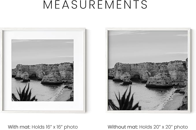 HAUS AND HUES White Square Frame Set of 1-20x20