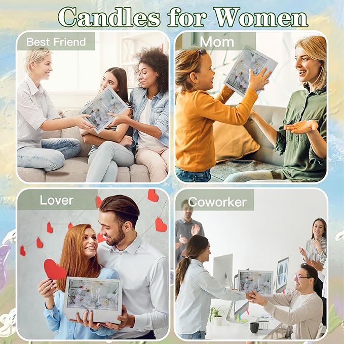 Candles Gifts for Women, 12 Pack Candles for Home Scented, 30 Oz Soy Wax Candle Gifts Sets, 240H Burning Candle for Scented, Ideal for Birthday, Valentine's Day, Mother's Day