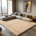 Shag Area Rug for Bedroom 4x6,Beige Fluffy Area Rugs for Living Room,Soft Fuzzy Rug Non-Shedding Indoor Plush Carpet for Kids Bedroom Nursery Dorm Home Decor