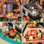 A-Frame Cabin Building Set, MOC Ideas Cabin House Collectible Model Kit with LED for Adults and Kids Age 12+, Gifts for Nature and Architecture Lovers (1486 Pcs)