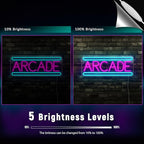 Arcade Neon Sign Arcade Neon Light for Wall Decor USB Powered Dimmable Arcade LED Neon Lights Sign for Game Room for Game Room Recreation Living Room Birthday Gift Man Cave Bedroom Decor