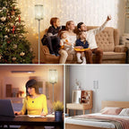 Crystal Floor Lamp,LED Modern Tall Light Standing Lamp, RGB LED Floor Lamp with On/Off Foot Switch Silver Tall Pole Lighting for Bedroom Remoter &APP Control Stepless Dimmable (E26 Base)