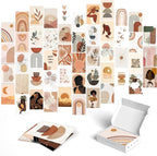 Y2K BOO Boho Wall Collage Kit - 50 Pictures for Room Aesthetic, Perfect Decor for Teen Girls and Dorms, Posters and Prints for Bedrooms and Living Spaces