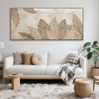 Minimalist & Modern Art for Bedroom Decor Framed Abstract & Textured Artwork for Walls Neutral & Contemporary Beige Pictures - 3D Artwork for Living Room and Boho Style 31×70IN