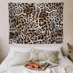 HZOHNAGO Leopard Print Tapestry Nature Wildlife Vintage Cheetah Fur Spot Animal Skin Wild Animals Spots Printed Wall Tapestry Painting Wall Hanging for Bedroom Living Room Dorm 80" W x 60" H