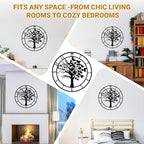 30inch/76cm Extra Large Tree of Life Wall Clocks for Living Room Decor,Bedroom,Battery Operated,Metal,Decorative,Analog,Silent,Non Ticking Wall Clock,Room Wall Decor (Tree of Life, 30 inches)
