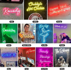Custom Neon Signs,Neon Sign Customizable for Wall Decor,Personalized LED Neon Sign for Wedding Birthday Party Gift Party Bar Game Room Home Business Shop Name Logo Neon Lights