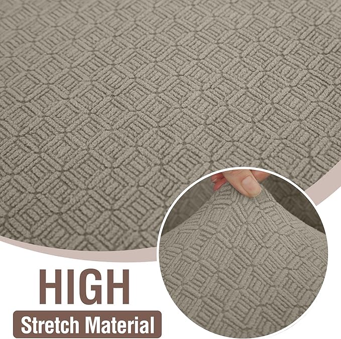 HDCAXKJ Sectional Couch Cover L Shape Stretch Sofa Covers Washable Jacquard Corner Couch Slipcover Non Slip Sectional Slip Cover U Shaped Furniture Protector for Pets Dogs (Light Khaki, Large)