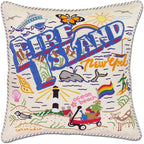 Catstudio Fire Island Embroidered Decorative Throw Pillow