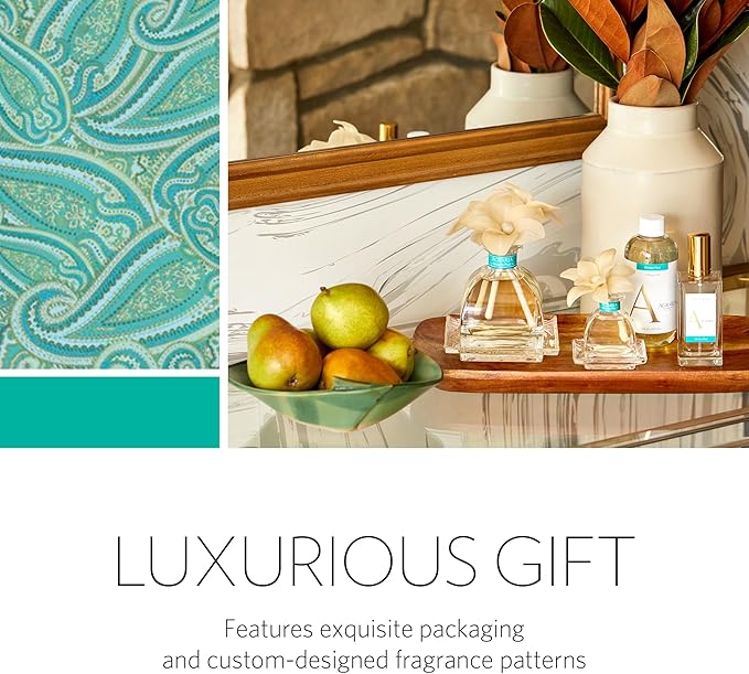 AGRARIA PetiteEssence Botanical Home Fragrance Gift Set, Hand Crafted Sola Flower Scented Oil Reed Diffuser for All Occasions