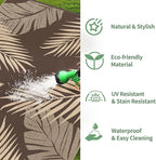 GENIMO Outdoor Rug 5' x 8' Waterproof for Patios Clearance, Reversible Outdoor Plastic Straw Camping Rug Carpet, Large Area Rugs Mats for RV, Camper, Deck, Balcony, Porch, Beach, Picnic, Coffee&Beige