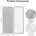 10Pcs Joymoop Mop Replacement Pads, 13 * 4.9'' Universal Mop Pads Mop Head Refills Washable Wet Mop, Compatible with Most 11-13” Size Mops，