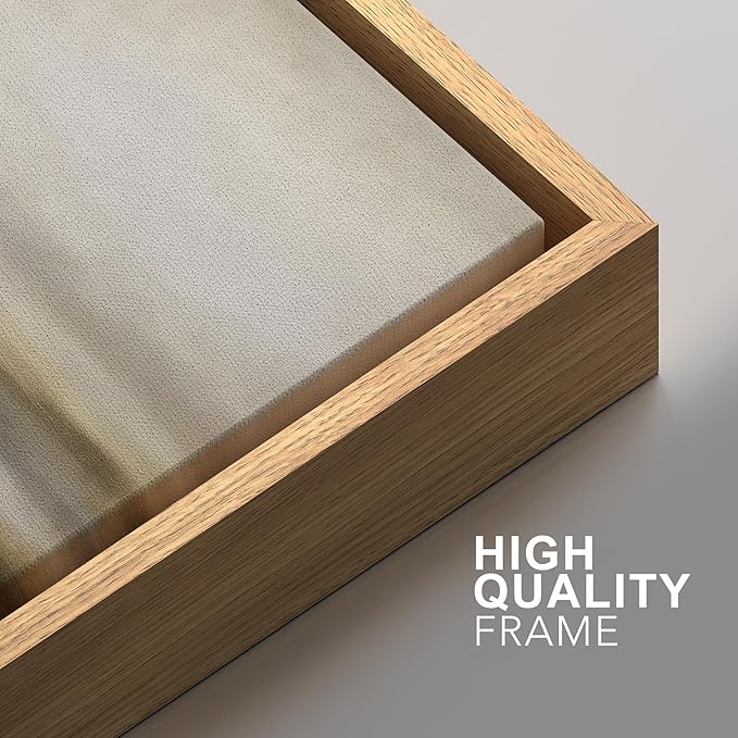 SIGNFORD Framed Canvas Print Wall Art Set Abstract Neutral Landscape Modern Beige and Brown Illustration Modern Art Decorative Nordic Nature for Living Room, Bedroom, Office - 24"x36"x2 Natural