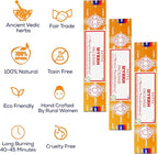 Satya Nagchampa Myrrh Incense Sticks, Satya Bng (Bangalore) Insenses 15gmx3 Pack (45 GMS) with Raajsee Incense Holder Bundle, Satya Nagchampa Natural Incense