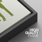 SIGNWIN Framed Canvas Print Wall Art Whimsical Frog Humorous Green Frog Photography Modern Art Minimalist Black and White for Living Room, Bedroom, Office - 16"x24"x3 Black