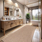 CAMILSON Easy Jute Rug 2x3, Indoor Outdoor Natural Color Farmhouse Area Rugs for Living Room and Kitchen Rug, Solid Boho Woven Design, Easy-Cleaning, Washable Outside Carpet Alfombras (2 x 3)