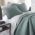 Southshore Fine Living, Inc. Quilts, Queen Size/Full Quilt Bedding Set, Stain & Pet Hair Resistant Bedding, Coverlet Full/Queen Size Bedspread, Soft Microfiber with 2 Pillow Shams, Steel Blue (Teal)