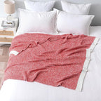 MIULEE Red Super Soft Throw Blanket for Couch, Cozy Fluffy Warm Blankets Lightweight Knit Throw Blankets for Sofa, Bed, Chair, Living Room, Camping, Picnic, 50 x 70 inch