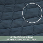 Exclusivo Mezcla Reversible California King Size Quilt Bedding Set with Pillow Shams, Lightweight Quilts Cal King Size, Soft Bedspreads Bed Coverlets for All Seasons - (Navy Blue, 112"x104")