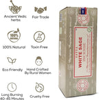 Satya White Sage Incense Sticks 250 gmx 4 Pack (1000 gm), Satya BNG (Bangalore) Insenses with Raajsee Incense Holder Bundle, Satya Nagchampa Natural Incense